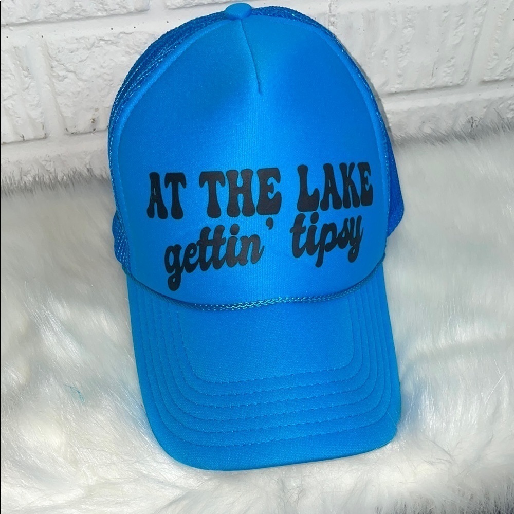 Blue Trucker Hat with Fun Slogan